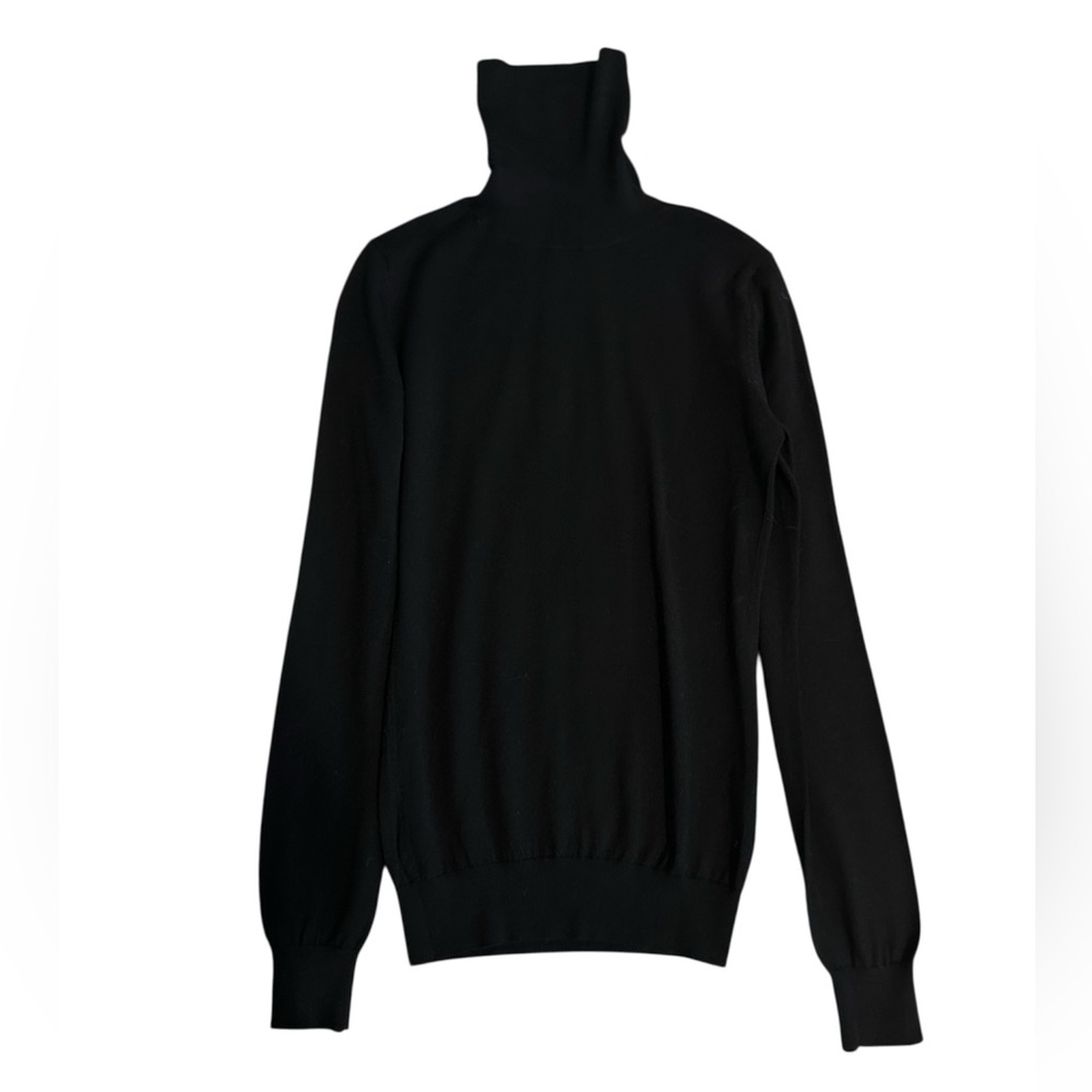 Suistudio Women’s 100% Merino Wool Black Turtleneck Sweater XS
